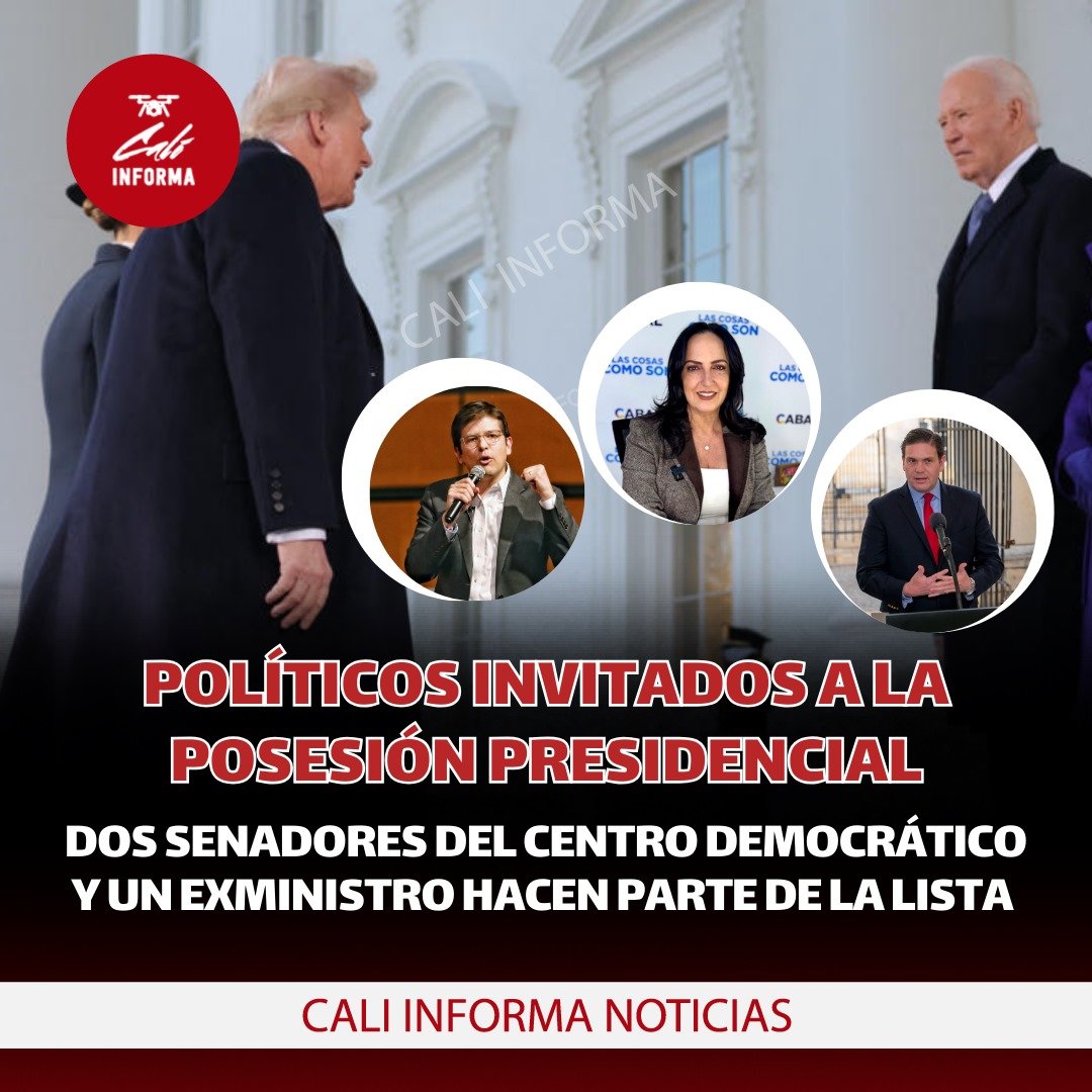 ESTOS SON LOS POLÍTICOS COLOMBIANOS INVITADOS A LA POSESIÓN DE DONALD TRUMP  Dos senadores del Centro Democrático y un exministro hacen parte de la lista de los asistentes al evento del presidente electo de Estados Unidos. también se espera la asistencia del actual embajador colombiano ante la Casa Blanca como delegado del Gobierno Petro. Los senadores Miguel Uribe Turbay y María Fernanda Cabal, así como el exministro y exembajador Juan Carlos Pinzón, están en la lista de invitados a la posesión de Donald Trump.  Donald Trump prestará juramento hoy como el 47º presidente de los Estados Unidos. La investidura se llevará a cabo en un espacio cerrado debido a las temperaturas peligrosamente frías que se prevén en la capital del país. Probablemente será el día de investidura más frío desde 1985. Se espera que Trump preste juramento en la Rotonda del Capitolio ante el presidente de la Corte Suprema, John Roberts. La lista de invitados incluye a líderes políticos, expresidentes y multimillonarios influyentes, entre ellos Elon Musk y Jeff Bezos. La estrella de la música country Carrie Underwood interpretará “America the Beautiful”.