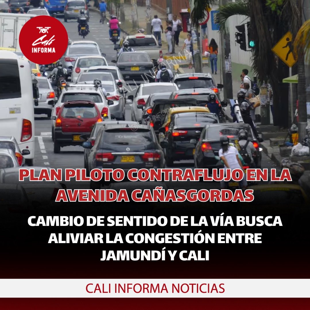 PLAN PILOTO CONTRAFLUJO EN LA AVENIDA CAÑASGORDAS  CAMBIO DE SENTIDO DE LA VÍA BUSCA ALIVIAR LA CONGESTIÓN ENTRE JAMUNDÍ Y CALI  A partir del 27 de enero y hasta el 3 de febrero, se implementará un plan piloto de contraflujo en la Avenida Cañasgordas, con el objetivo de agilizar el tráfico entre Jamundí y Cali durante las horas pico de la mañana. Esta iniciativa, resultado de meses de estudio por las Secretarías de Movilidad de Cali y Jamundí, busca optimizar el flujo vehicular en una vía que soporta un alto volumen de tráfico, especialmente en sentido sur-norte (Jamundí-Cali).  PUNTOS CLAVE:  * Objetivo: Reducir los tiempos de recorrido y mejorar la seguridad vial en la Avenida Cañasgordas, mitigando la congestión que obliga a los vehículos a reducir su velocidad de 42 km/h a 15 km/h.  * Implementación: Se habilitará un carril único en sentido sur-norte (Jamundí-Cali) en el carril occidental de la Avenida Cañasgordas, entre la Glorieta de Alfaguara y el puente sobre el río Pance, cubriendo un tramo de 5.90 kilómetros, principalmente en jurisdicción de Jamundí.  * Horario: El contraflujo operará de lunes a viernes, entre las 6:00 a.m. y las 7:30 a.m., horario de mayor afluencia vehicular. A partir de las 8:00 a.m., se restablecerá el flujo en ambos sentidos.  * Justificación: Estudios revelan que, en la franja horaria de 6:00 a.m. a 8:00 a.m., circulan más de 4300 vehículos, con un 80% (aproximadamente 3300 vehículos) en dirección Jamundí-Cali. La congestión resultante genera retrasos significativos.  * Desvíos: Se han establecido desvíos para los vehículos que se dirigen en sentido norte-sur (Cali-Jamundí) durante el horario del contraflujo:    * Avenida Cañasgordas – Carrera 125 – Vía Cali/Jamundí – Avenida Sachamate – Vía Chipaya – Avenida Cañasgordas   * Avenida Cañasgordas – Retorno Puente de la Viga – Carrera 127 – Vía Cali/Jamundí  * Vía Panamericana: Los conductores que necesiten ingresar a Jamundí o dirigirse al Cauca entre las 6:00 a.m. y las 7:30 a.m. podrán utilizar la vía Panamericana, que funcionará con normalidad en ambos sentidos.  * Recursos: La Secretaría de Movilidad de Cali dispondrá de más de 30 unidades y la Secretaría de Movilidad de Jamundí de 24 unidades para el control y la regulación del tráfico durante el plan piloto.  * Evaluación: Tras la primera fase, se evaluarán los resultados para determinar la continuidad de la medida.  * Participación: El proyecto es una iniciativa conjunta entre las Secretarías de Movilidad de Cali, Jamundí y el departamento del Valle del Cauca, en el marco del Área Metropolitana del Suroccidente (AMSO).  En resumen, este plan piloto busca una solución efectiva a la problemática de movilidad en la Avenida Cañasgordas, considerando factores como el tiempo de recorrido, la velocidad, la accidentalidad y el alto volumen de tráfico. La evaluación posterior determinará si esta estrategia se convierte en una solución permanente.